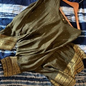 ✨ Khaki Green Salwar Suit & Dupatta